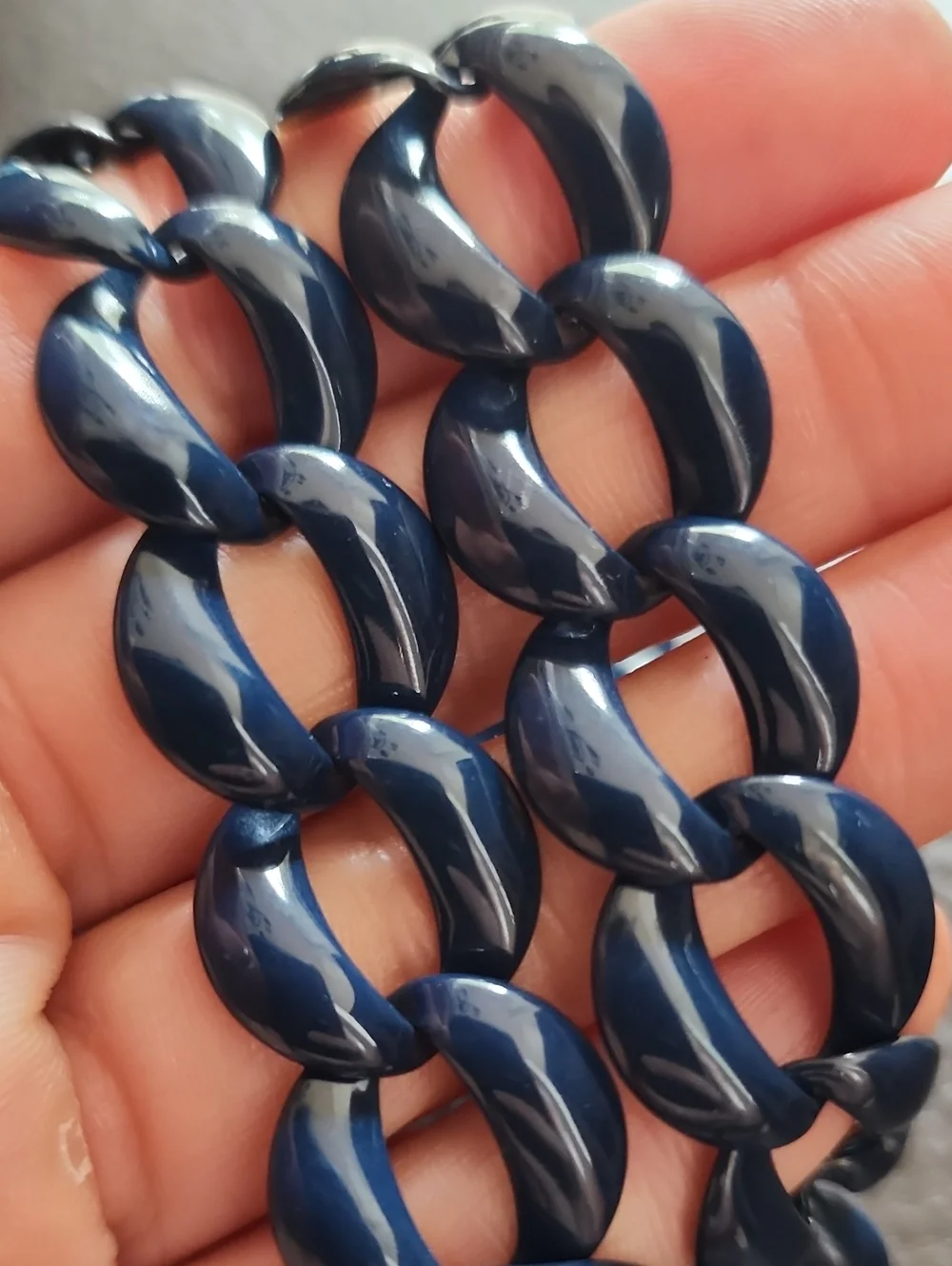 VTG Napier Blue Enamel Necklace